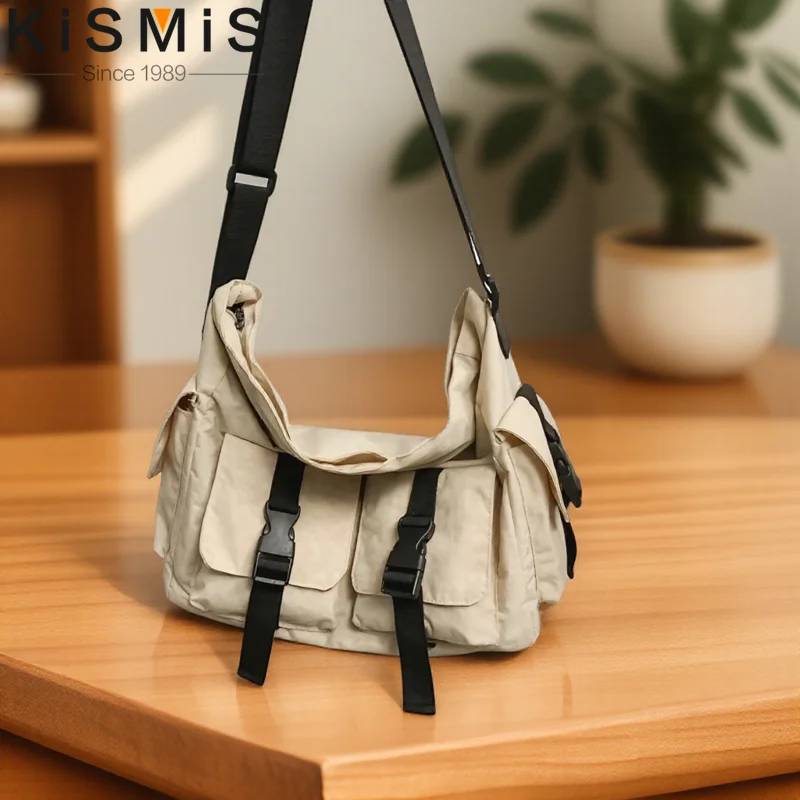 

Fashion Lightweight Compact Crossbody Shoulder Bag for Students Commuting Leisure Daily Use Mens Messenger Bag