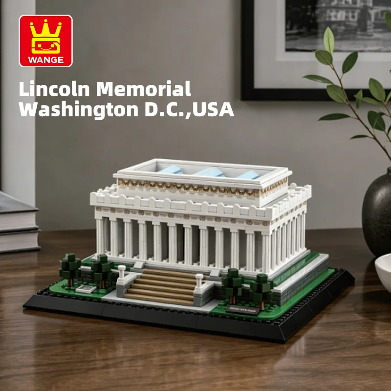 Wange Bricks 4216 US Washington DC Lincoln Memorial 799pcs Landmark Building Building Block Assembly Toy Gift Desktop Ornament