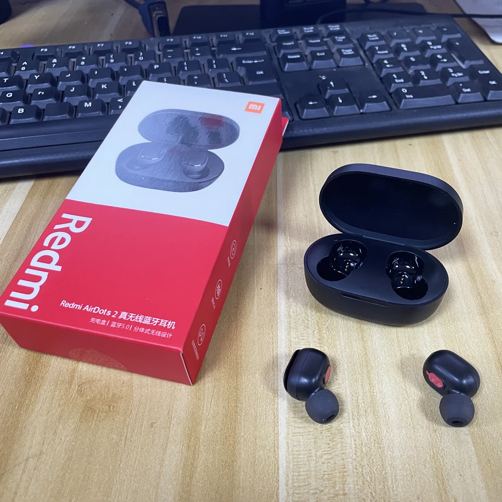 Venta al por mayor 3/6/10 Uds Xiaomi Redmi Airdots 2 Bluetooth 5.0tws auriculares impermeables Fone Xiaomi auriculares básicos 2 auriculares intrauditivos