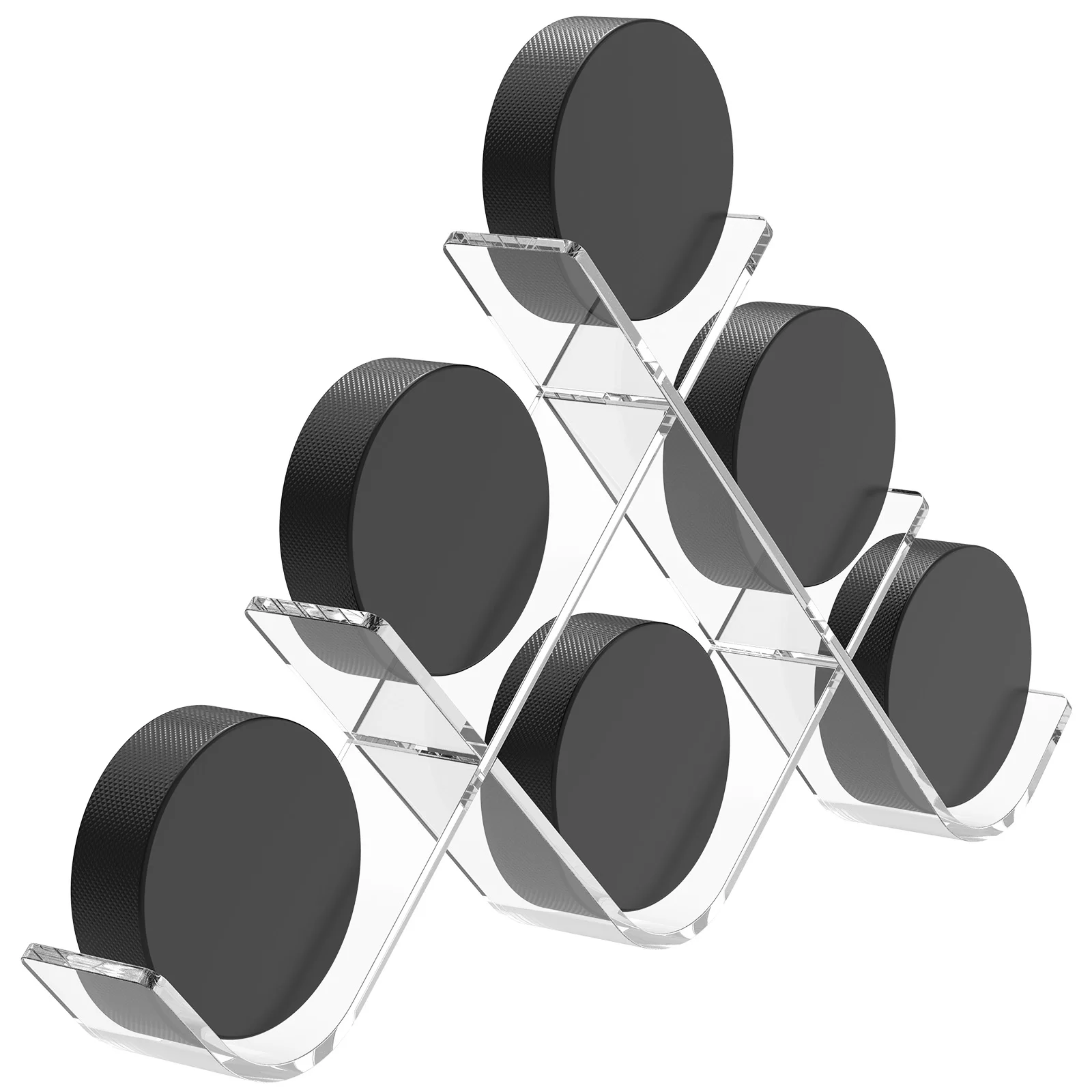 

Clear Hockey Puck Holder 6 Pucks Acrylic Ice Hockey Display Case Autographed Sports Memorabilia Game Gift for Collector Friends