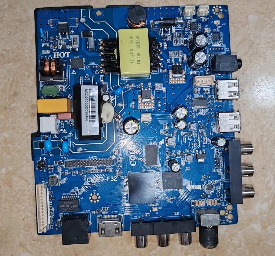 Placa base de TV tres en uno, CV920-F32, fotos físicas, probada bien para 35-65v, 350ma, 25w