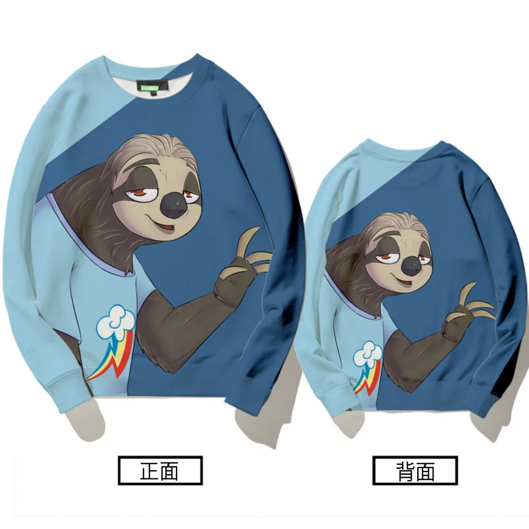 Толстовка с рисунком Зверополис Диснея, 3D принт, осенние модные толстовки для отдыха, детские толстовки Y2K, мужские и женские толстовки