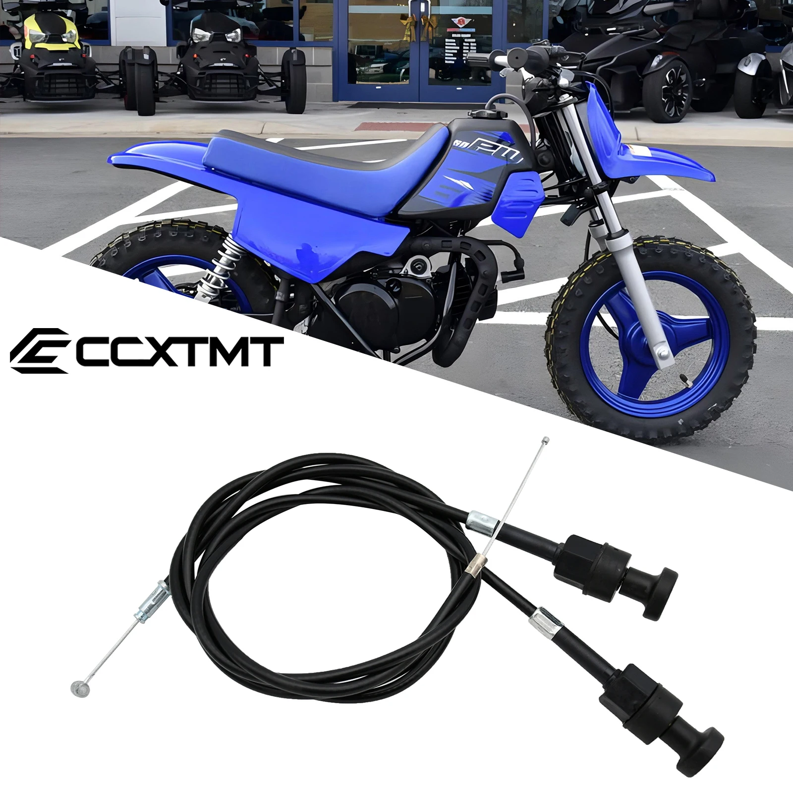 Motocross 760mm 940mm Push Pull Choke Throttle Cable Y-Zinger Damper Cable For Yamaha PW80 PW50 Dirt Bike Motorcycle Universal