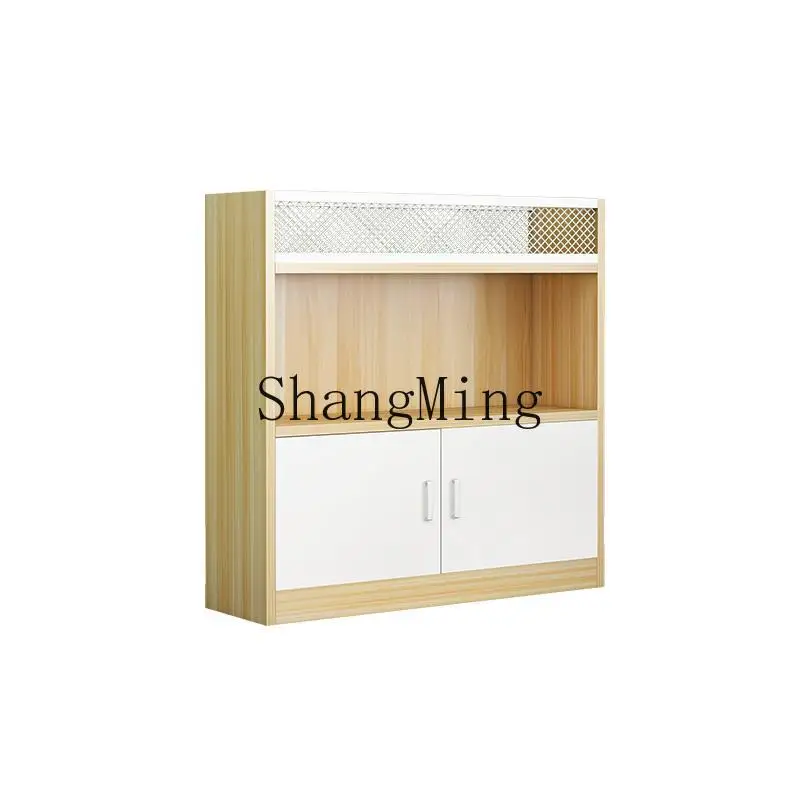 CL  wooden flower slot cabinet floor-to-ceiling green cabinet screenpackage installation rack partition wall office file