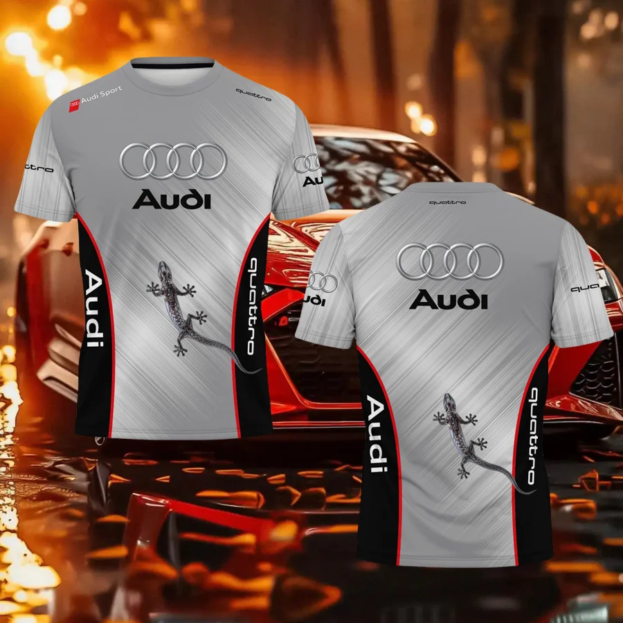 

Audi Authorization Men's Quick-drying Motorsport T-Shirt Breathable Sweat-absorbing Lightweight Stylish Casual Training T-Shirt