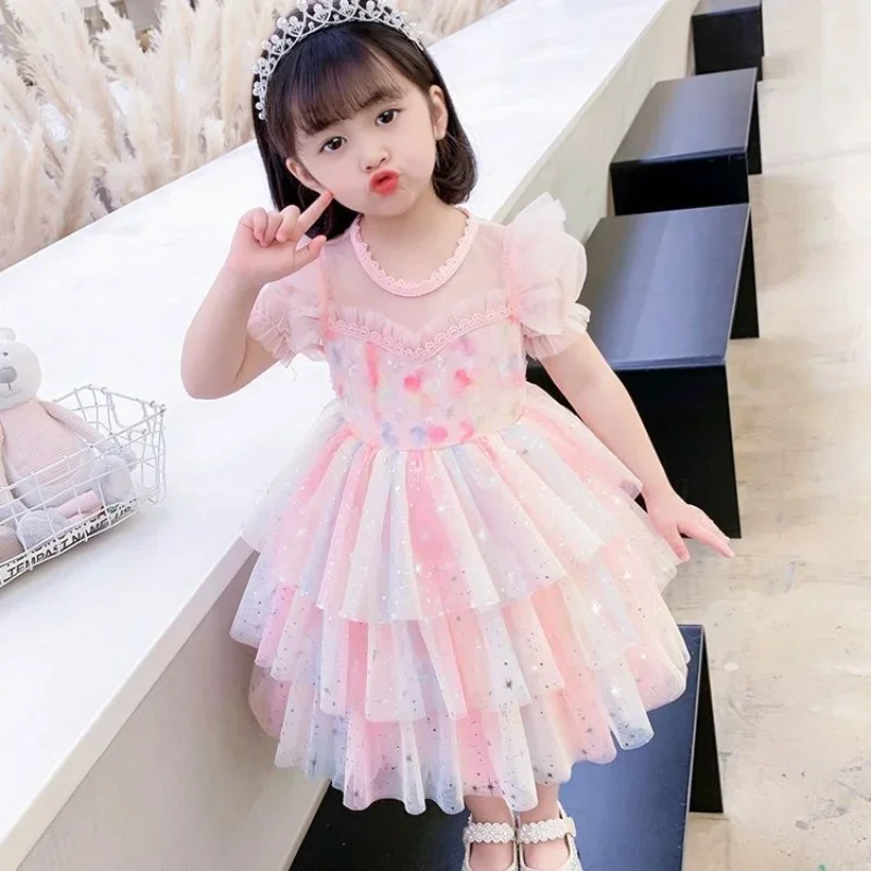 Kids Elegant Princess Dress Girls Dresses for Wedding Evening Party Girl Dress Girl Clothes Girls New Summer Dress 4 6 7 8 Years