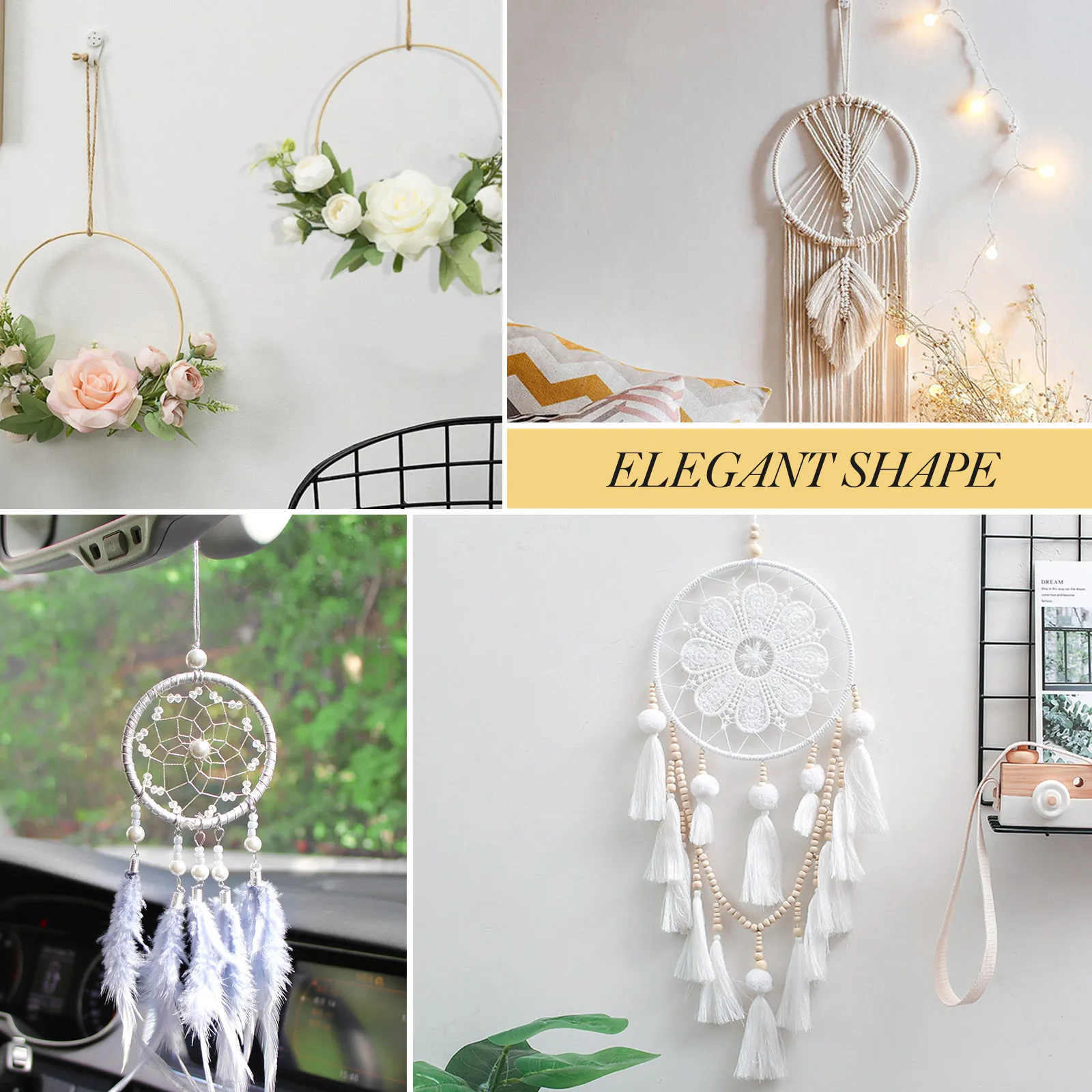 Art Craft Idea - 10 Stück starke Metallringe mit glatten