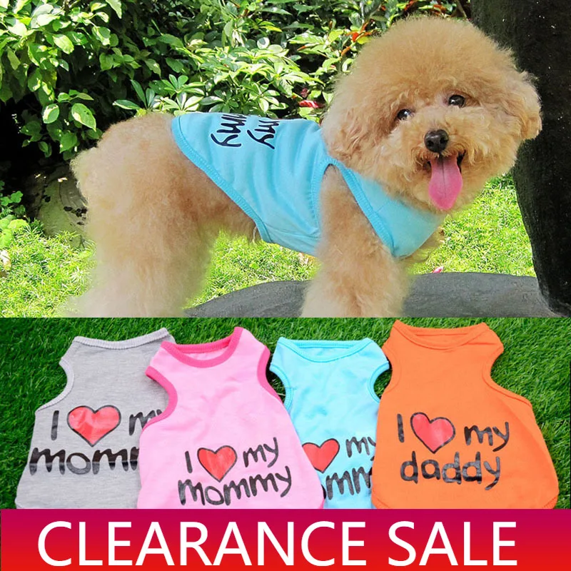 [CLEARANCE SALE] Cute Puppy Vest Shirt Breathable Pet Dog Cat Clothes 