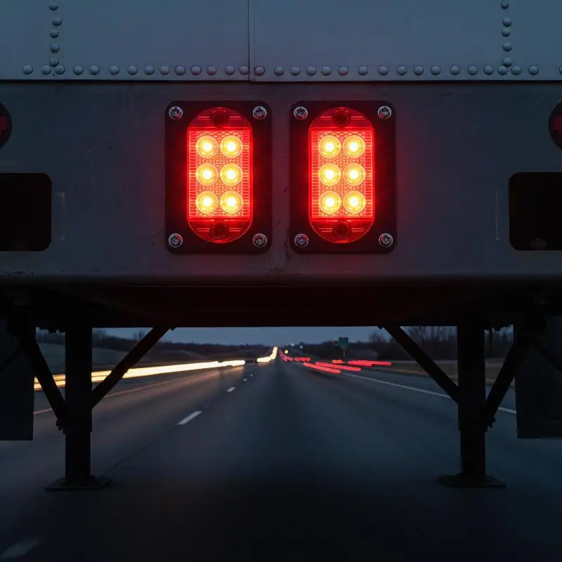 1 Set 12-80V Trailer Car Truck Signal Lamp Indicator Light 6LEDs High-brightness Waterproof Strobe Light LED Flash Warning Light