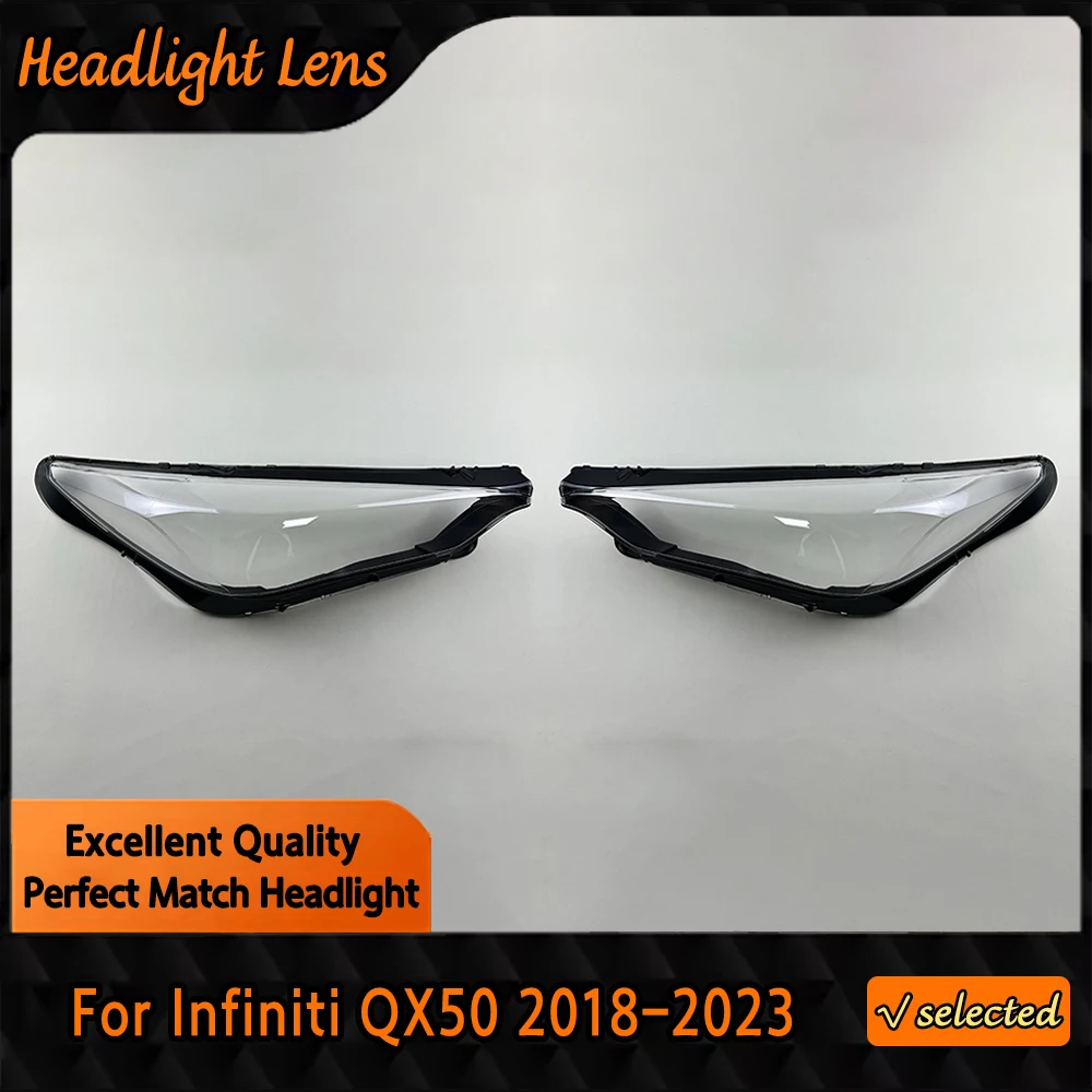

Front Car Transparent Lampcover Lampshade Caps Shell Auto Light Glass Lens Headlight Cover For Infiniti QX50 2018-2023