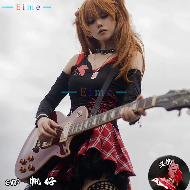 

Rocker Asuka Langley Cosplay Costumes EVA Cosplay Suit Halloween Carnival Uniforms Anime Clothing Party Outfits Custom Made