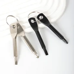 Portable Phillips Slotted Screwdriver Key Ring Multi Mini Pocket Repair Tool Gadget