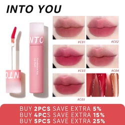 INTO YOU Matte Lip Gloss Cosmetic Lip Glaze Long Lasting Lip Tint Moisturizing Waterproof Long-Lasting Quick Film Lips Makeup