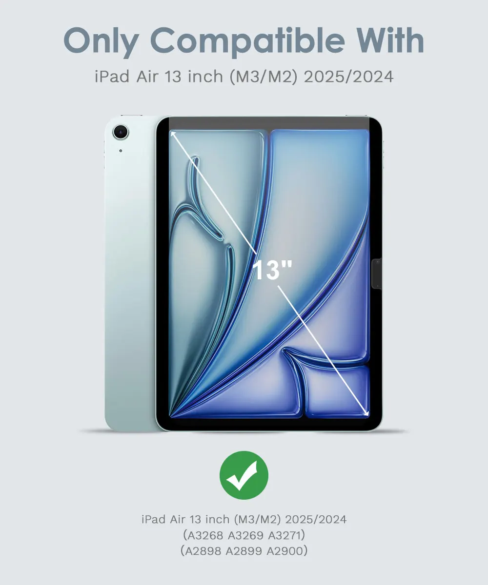 Magnetic Feel-Paper Screen Protector for iPad Air 13 inch (M3/M2-2025/2024) Removable, Reusable, Matte Film for iPad Air 13