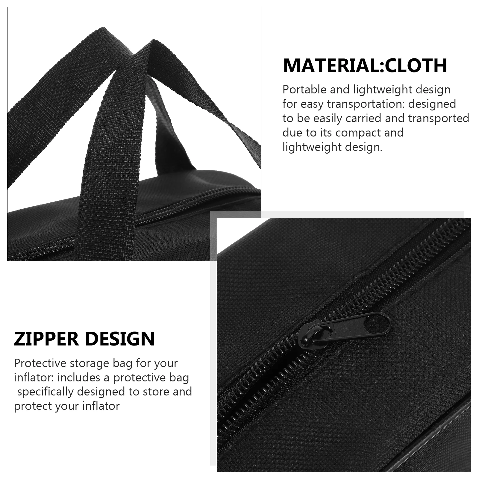 Bolsa de armazenamento bomba de ar para insufláveis, conveniente carro malote, porta-pneus, ferramenta mais limpa, pano portátil