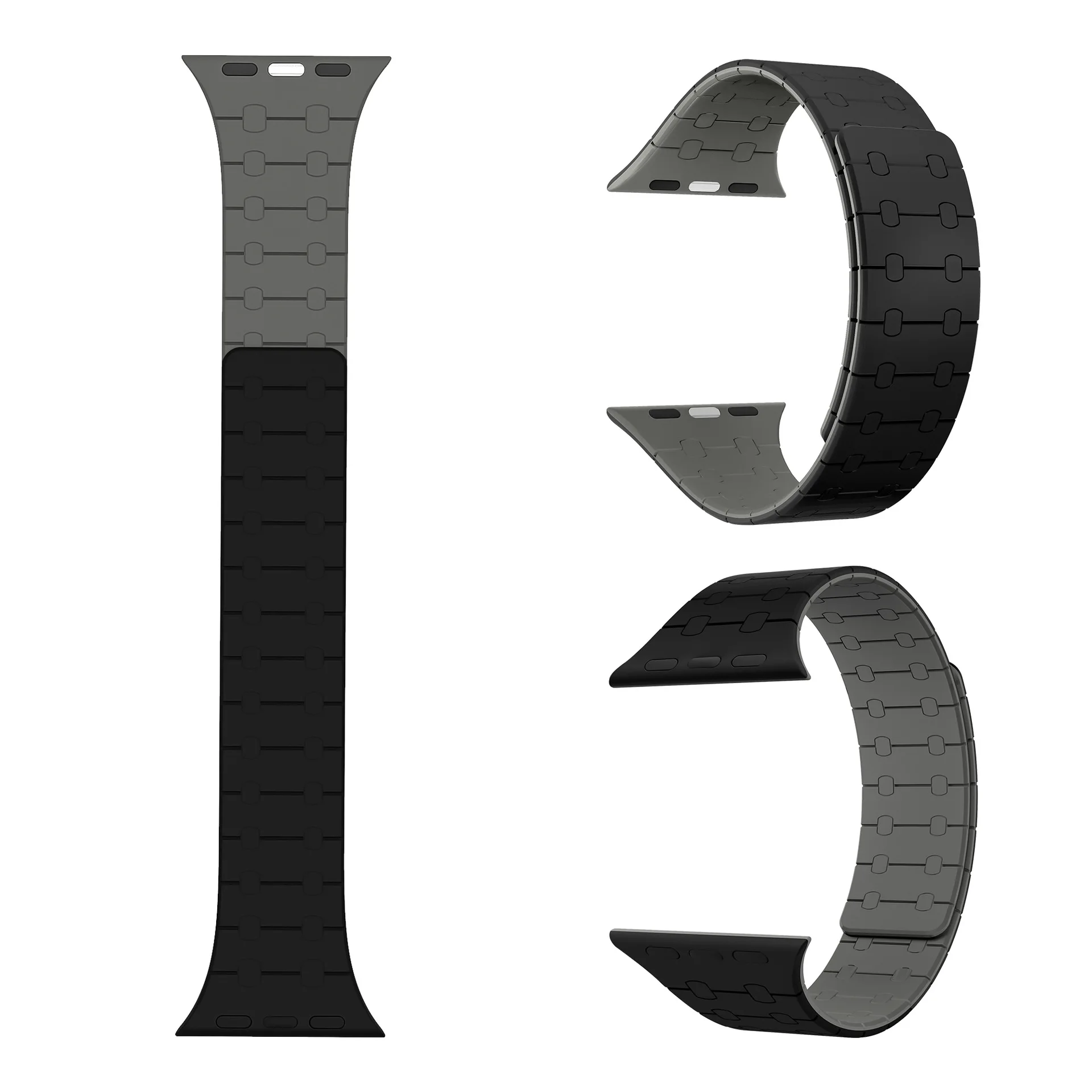 Cinturino di ricambio per braccialetto intelligente a doppio colore alla moda magnetico per cinturino Apple Watch 41MM 45MM