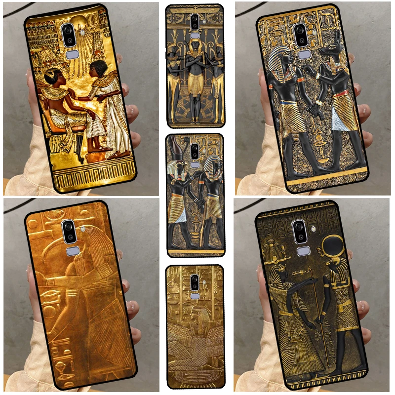 Egypt Pharaoh Mural Case For Samsung Galaxy J4 J6 Plus J8 2018 A6 A7 A8 A9 J1 J3 J5 J7 2017 A3 A5 2016 Cover