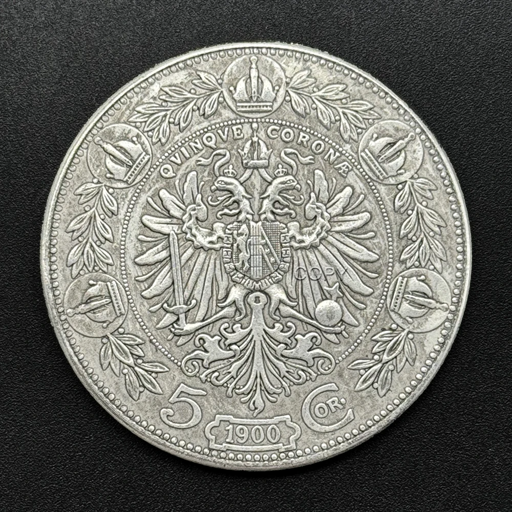 النمسا 1900 فرانز I 5 كرونا عملة تذكارية، وسام مجموعة طبق الأصل من الإمبراطورية المجرية النمساوية، هدية عيد الميلاد، هدايا تذكارية