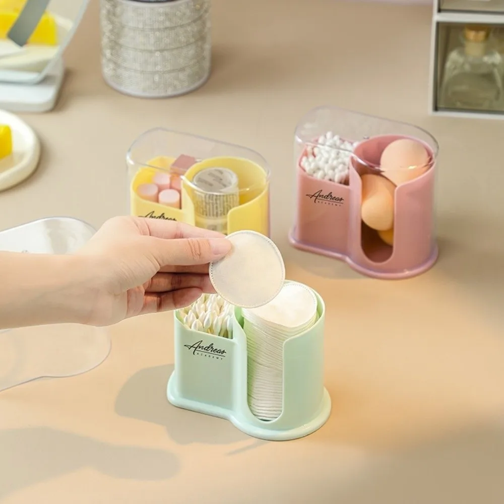 Colorful Dust-proof Cosmetic Storage Box Versatile Exqustite Cotton Swab Box Portable Lipstick Holder Travel