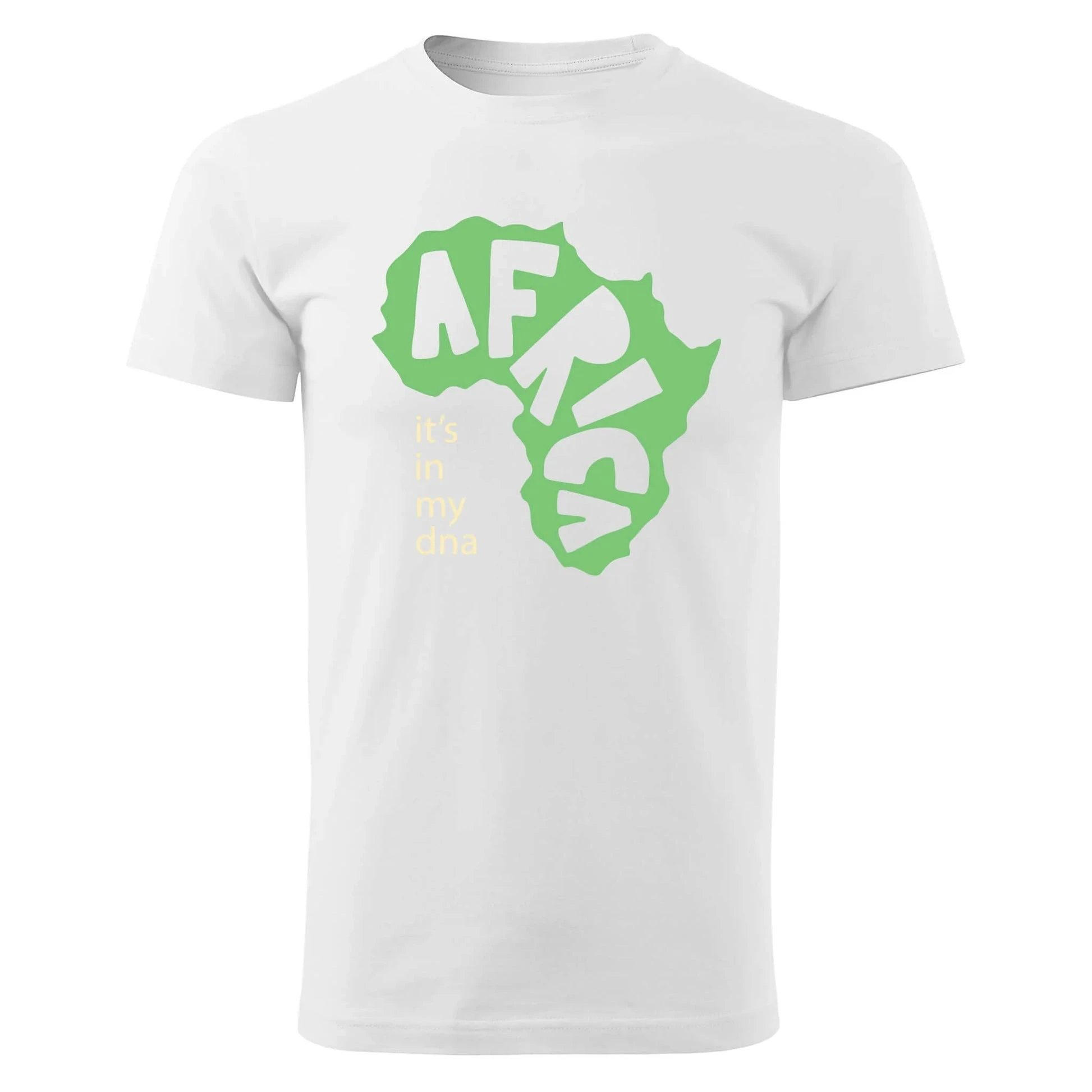 

Africa in My Dna Graphic Printing Summer Luxury Brand Pure Cotton Men's and Women's T-shirt Short Sleeve Street Fashion Trend