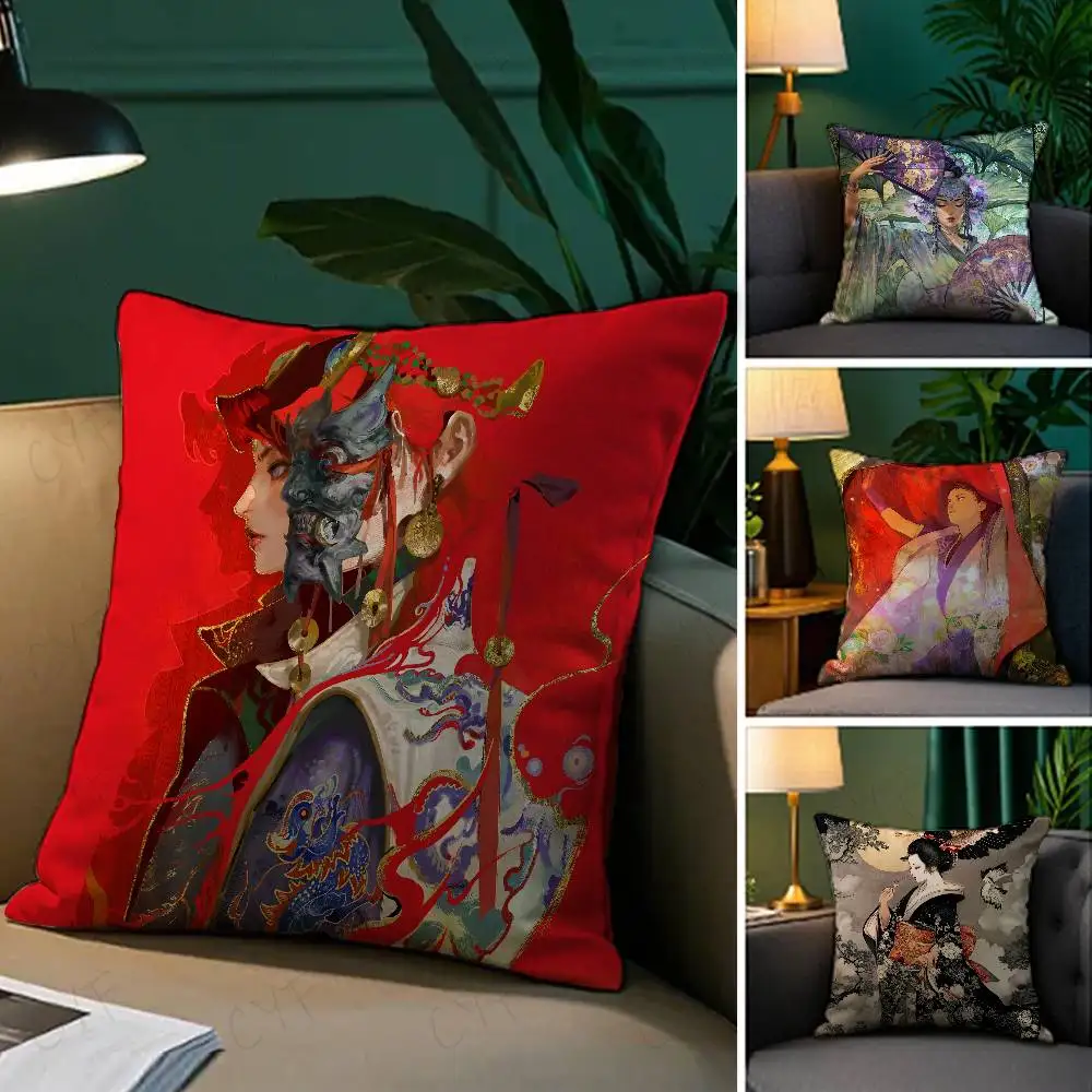 

Japanese Style Anime Cartoon Art Pillow Case Custom Printed Brushed Fleece Pillow, Baby Skin-Touch, Eco-Friendly Dye-Sublimation