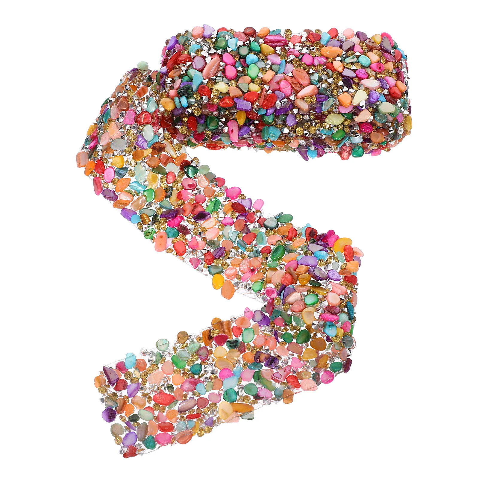 

Colorful Stone Glue Strips Rhinestone Appliques Wedding Dress Sash Elastic Bling Belts Trim DIY Craft Project Hot