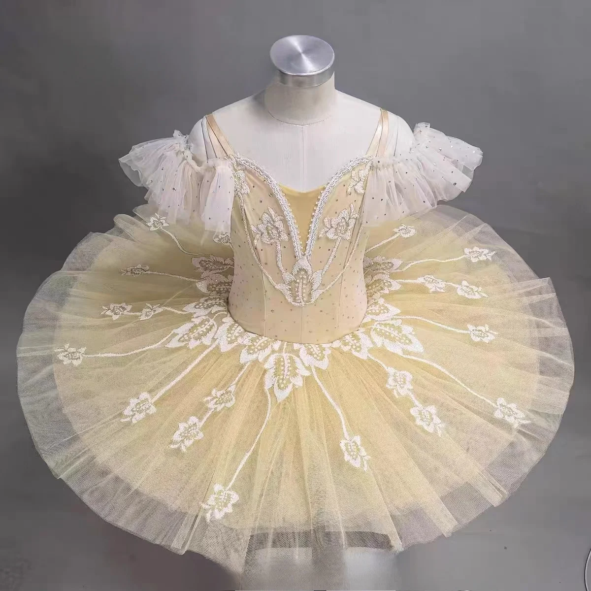 New custom beige ballet TUTU skirt Sleeping Beauty skirt children teenagers adult professional performance competition