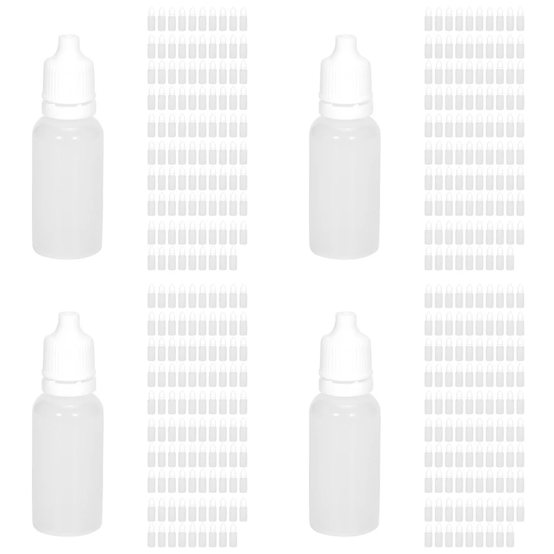 400PCS 15Ml Empty Plastic Squeezable Dropper Bottles Eye Liquid Dropper Refillable Bottles