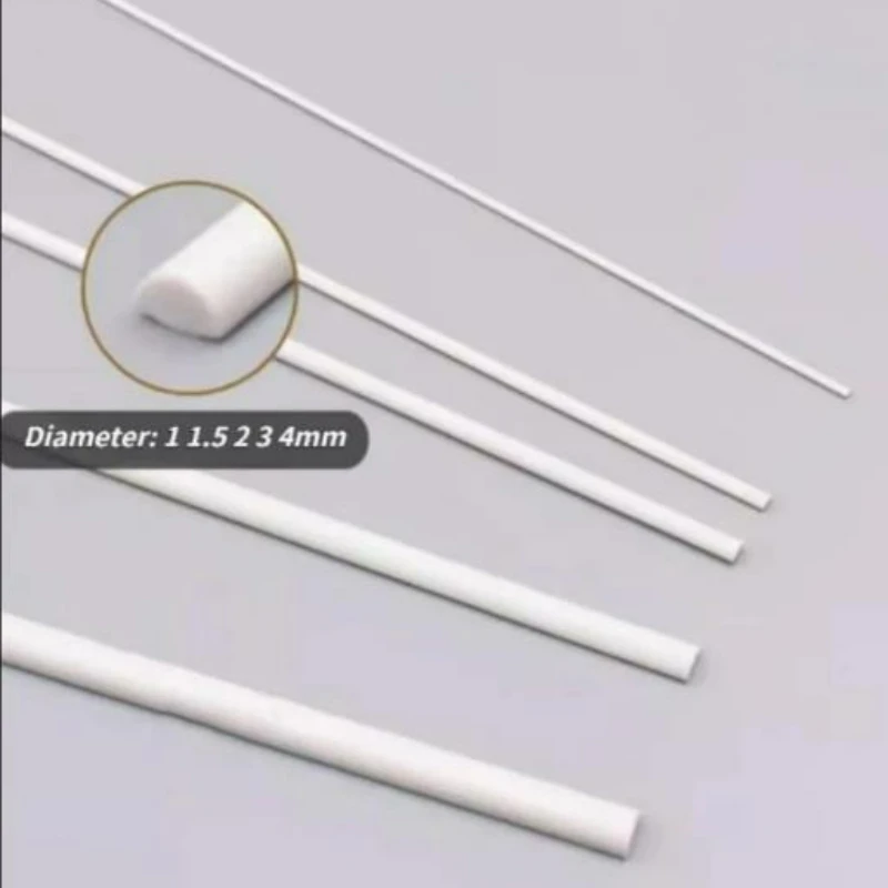 5-20pcs ABS Half Round Rods for Crafting Models Smooth Surfaces Size 1/1.5/2/3~8mm Durables Plastic Strips for DIY Architectural