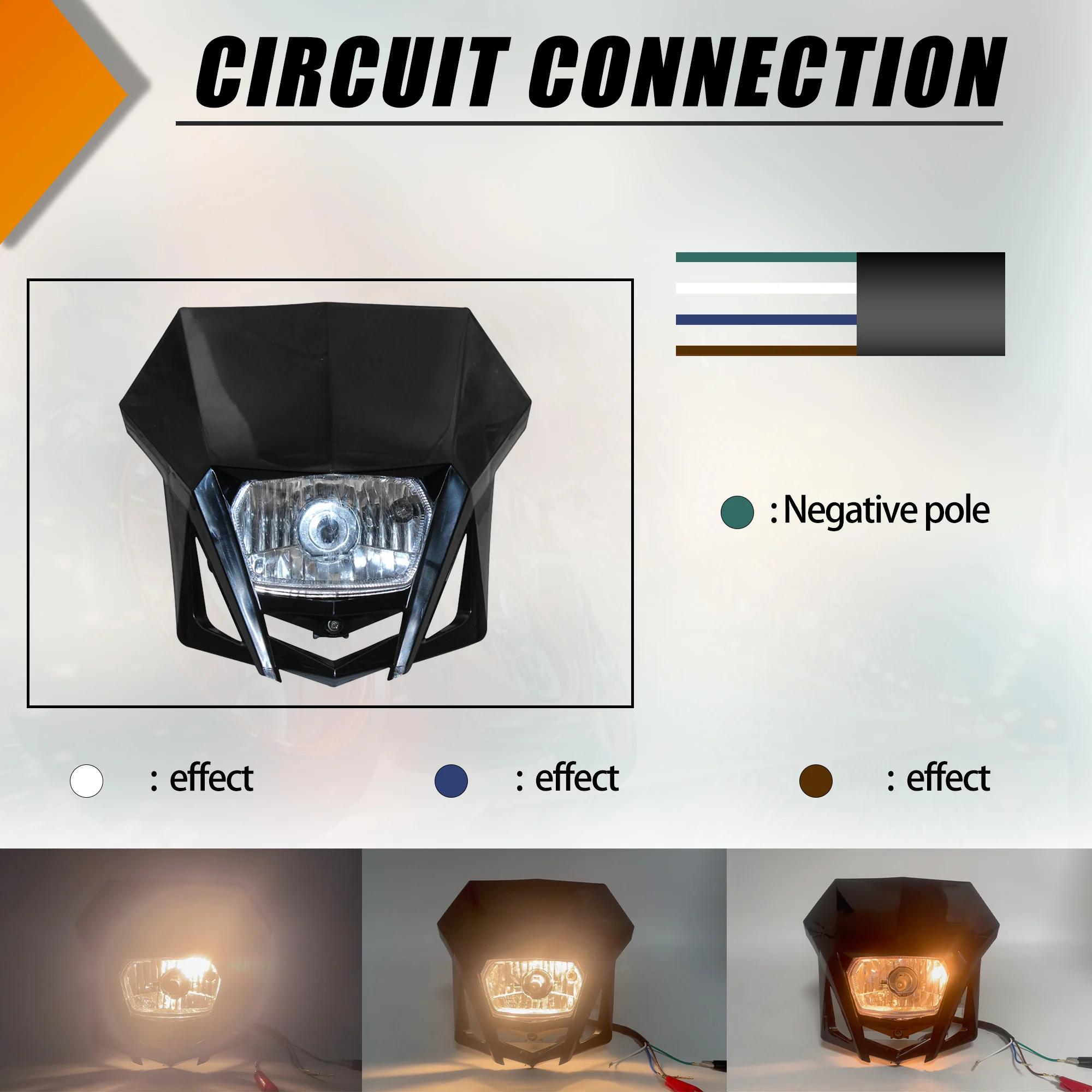 Motocross Halogen Headlamp Head Light For Honda XR 250 CRF 450 Motorcycle Headlight Enduro For Kawasaki Suzuki - view 4