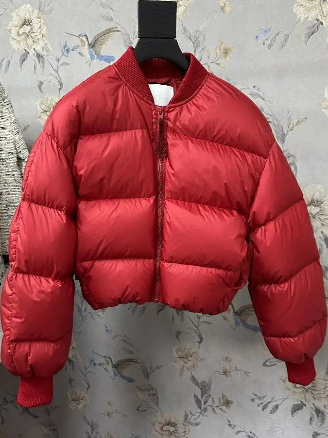 

Faionable ort White Goose down Jaet Women's Trendy Design Commute Sle Korean Version Thiened Memory Fabric Zipper