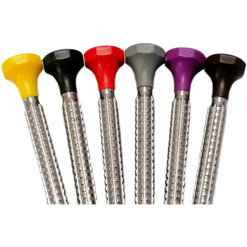 مجموعة مفكات براغي لأداة إصلاح الساعة، ستة عبوات، رأس سكين مجاني، مفك براغي من الفولاذ المقاوم للصدأ بالكامل. #6