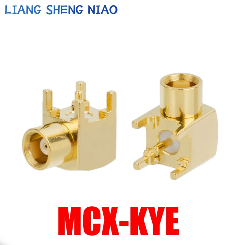 

2PCS MCX-K/J MCX-KE MCX-KWE MCX-JE Female Seat RF Coaxial Connectors Straight PCB Installation Four Pin Welding Plate