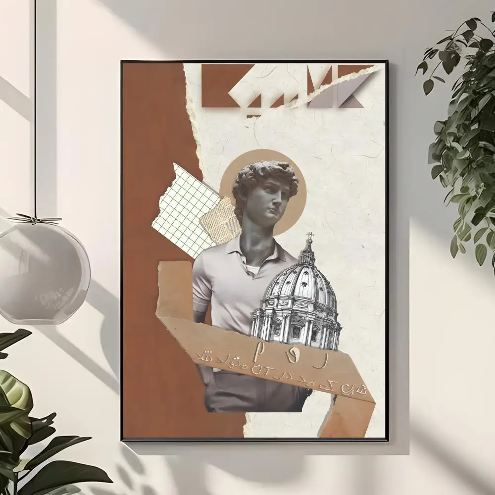 Classical Quirky F-Funny David Sculpture Poster Modern Home Decor & Interior Design | Wall Art Collection