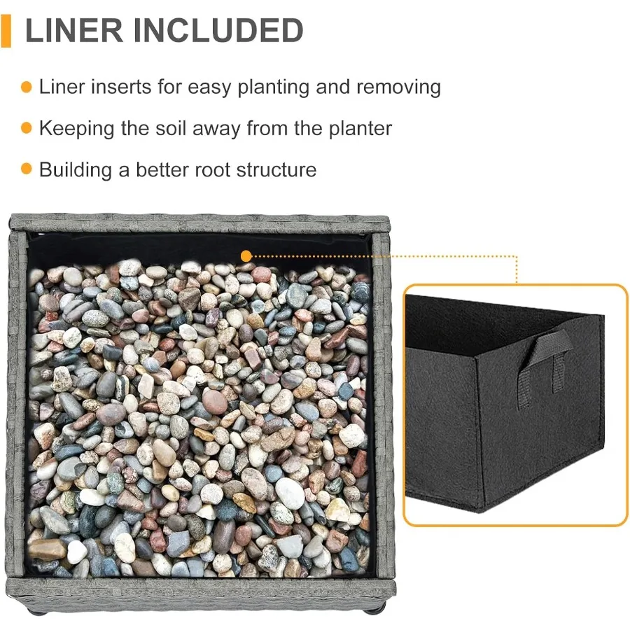 Schirmständer, Außensockel mit 4 Rädern, robuster Terrassenschirm-Übertopf für Garten, Hinterhof, Deck, Pool, langlebig