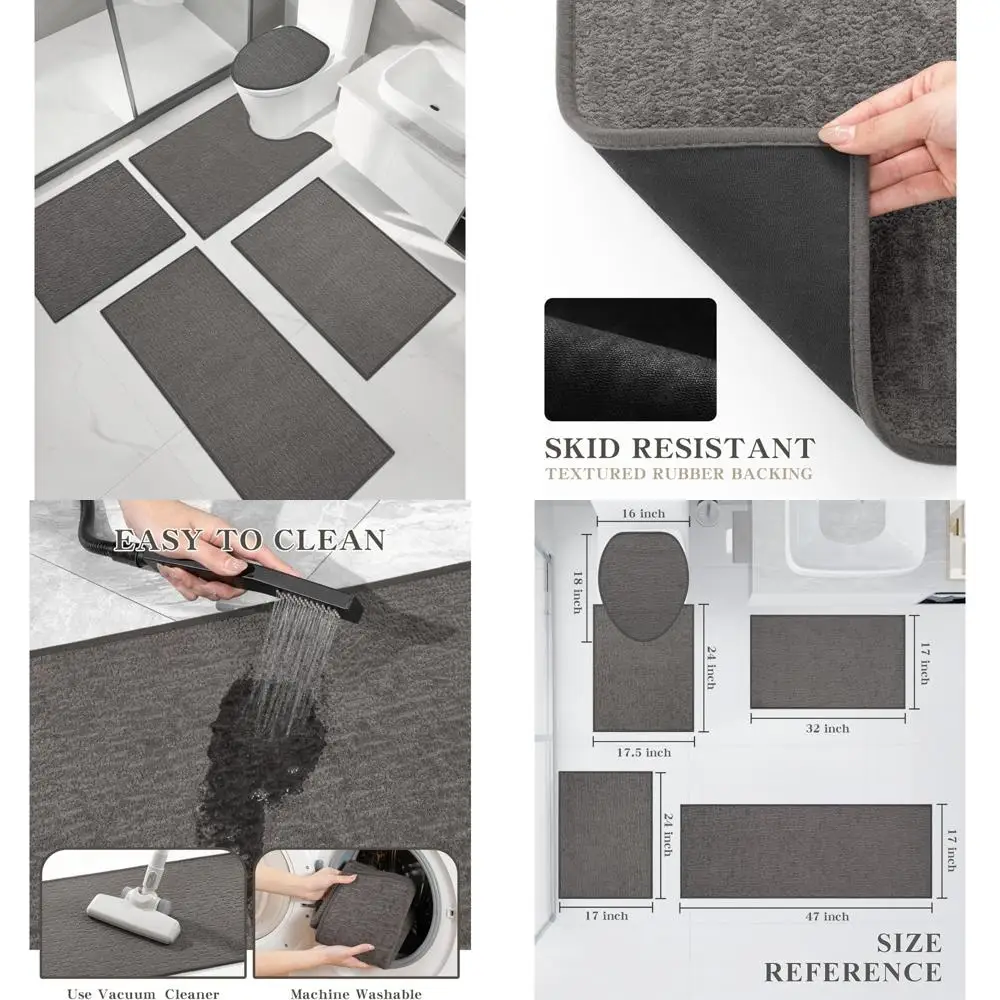 

Наборы ковриков для ванной комнаты, комплект ультратонких ковриков для ванной, быстросохнущий коврик для ванной, впитывающий коврик для ванной комнаты, нескользящий коврик для машинной стирки