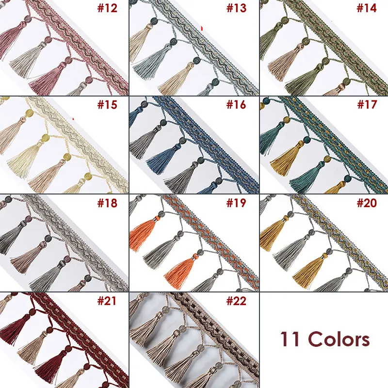 1/3/5m Curtain Trims Lace Fringe DIY Curtain Sofa Pillowcase Textile Sewing Trim Tassel Edge Ribbon Decoration Accessories