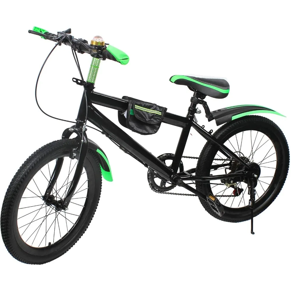 20 Inch Mountain Cycle 6 Speed Bike for Boys Age 9-12 MTB Kids Mountain Bike Dual Brake High Carbon Steel Bicycle for Children