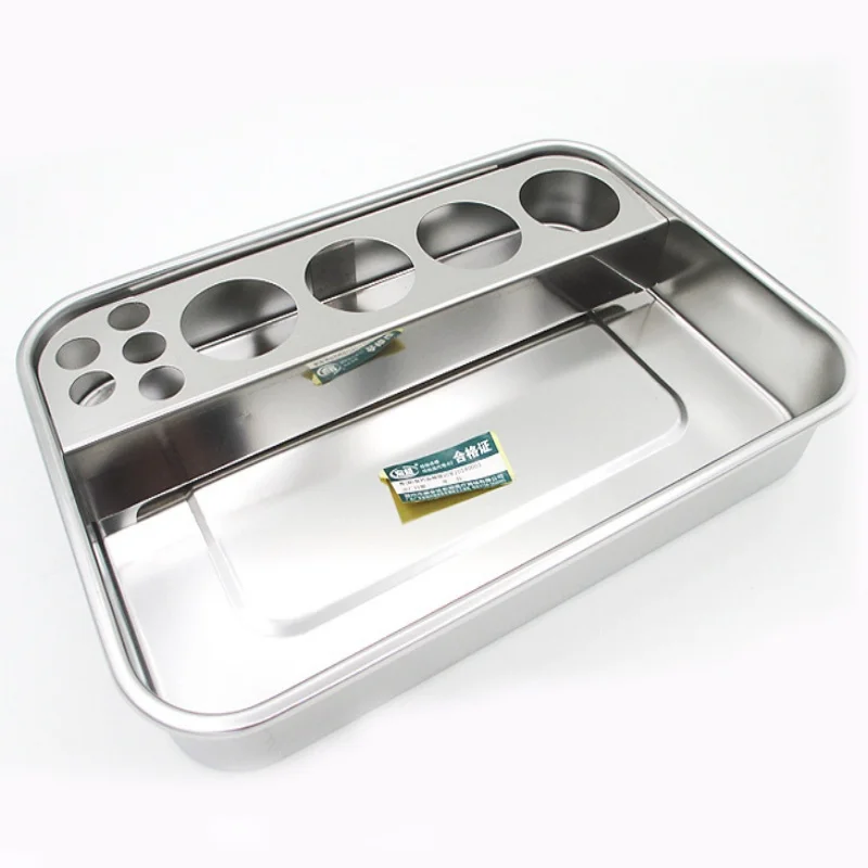 

Quality 304 Stainless Steel Therapy Tray Rectangular Medicine Pill Plate for Hospital Nurse Use Medical Settings Storage