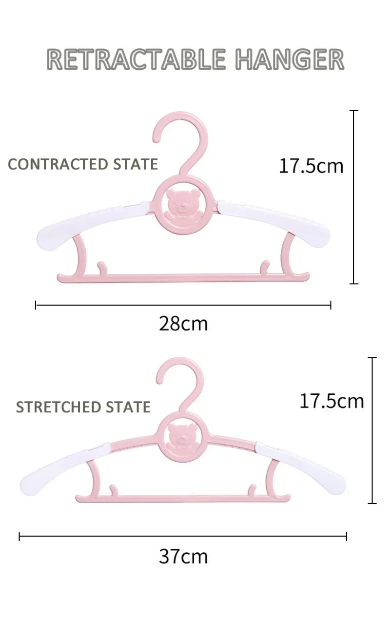 10PCS Baby Clothes Hanger Flexible Racks Plastic Clothing Display Kids Hangers Unmarked Children Coats Hanger Organizer