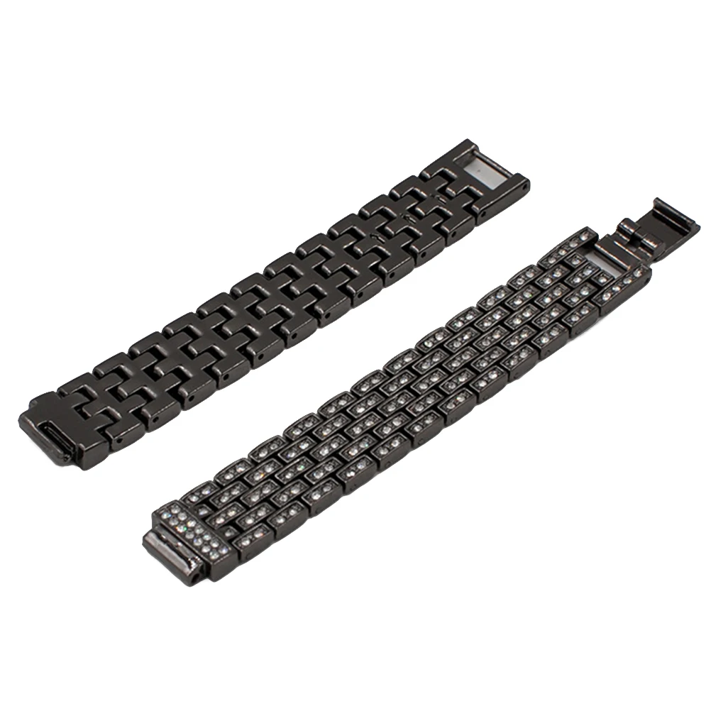 

1 шт., сменный металлический ремешок на запястье, прочный удобный ремешок для часов для черных шикарных аксессуаров для часов, ремешок для часов