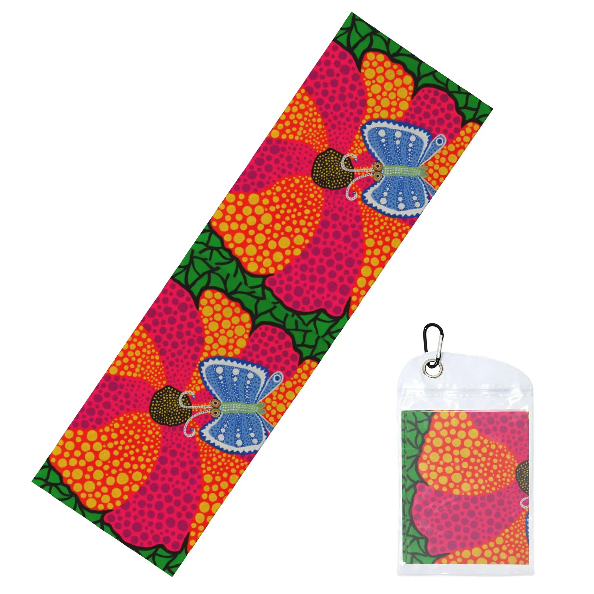 Classic Artists Yayoi Kusama Cold Exercise Towel   Super Soft Breathable Instant Cooling Towel Yoga Towels