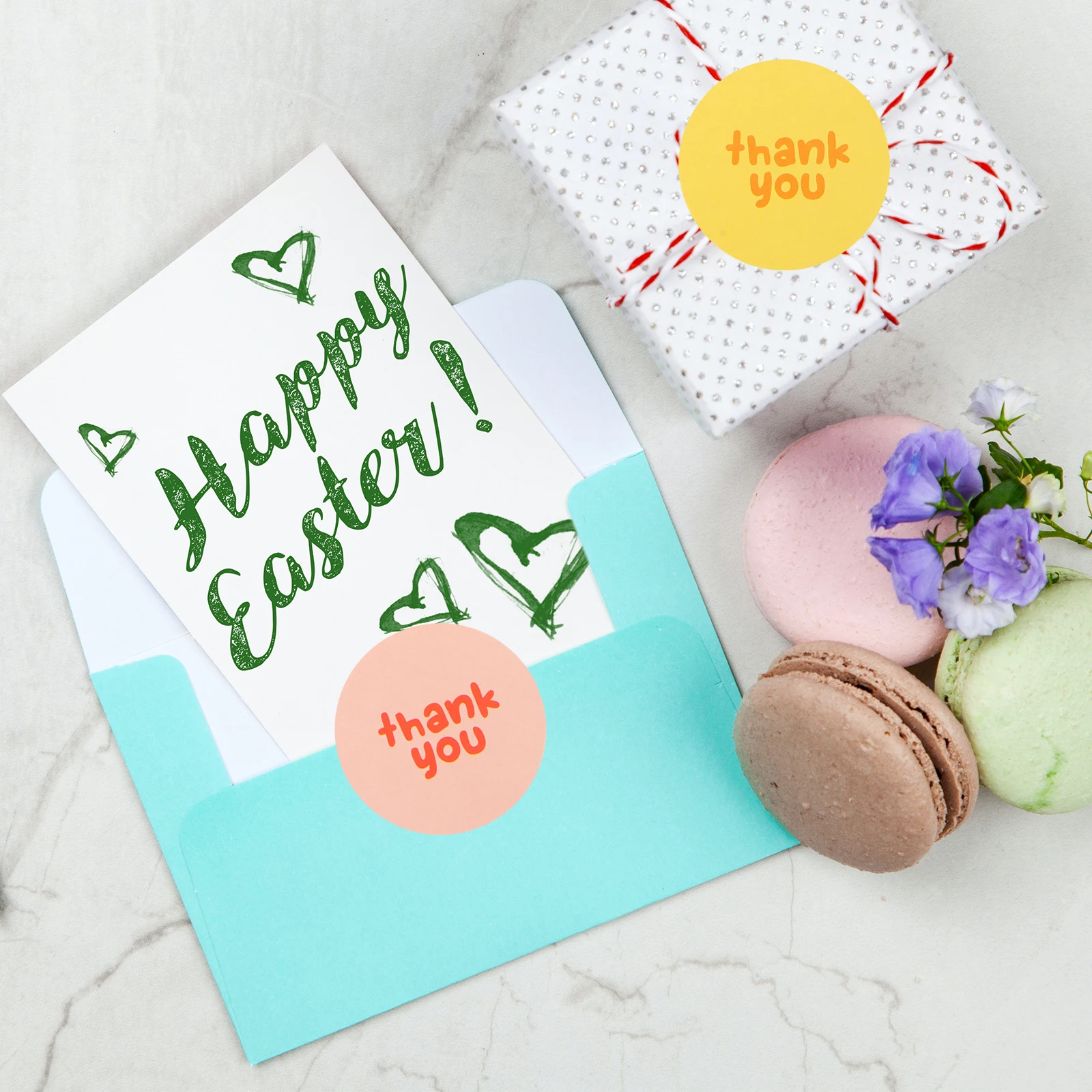 

20Pcs Thank You Seal Stickers Round Adhesive Labels for Gift Bags Cards Scrapbooks Baking Packaging Decoration