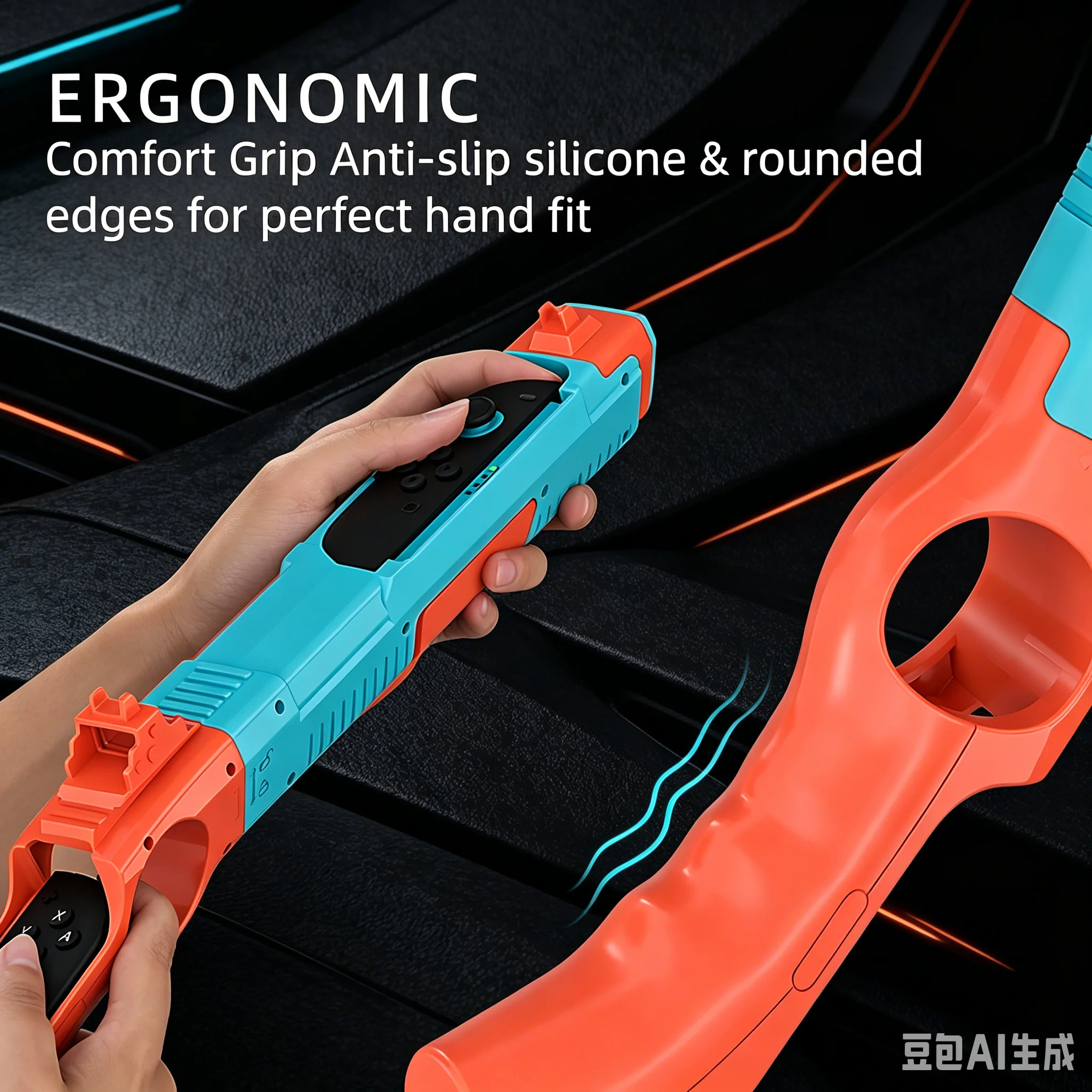 For Shooting Gun Controller for Nintendo Switch 2, HHC-S217 Motion Sensing Game Gun Handle Grip NSW2 Joy Con Game accessories - view 6