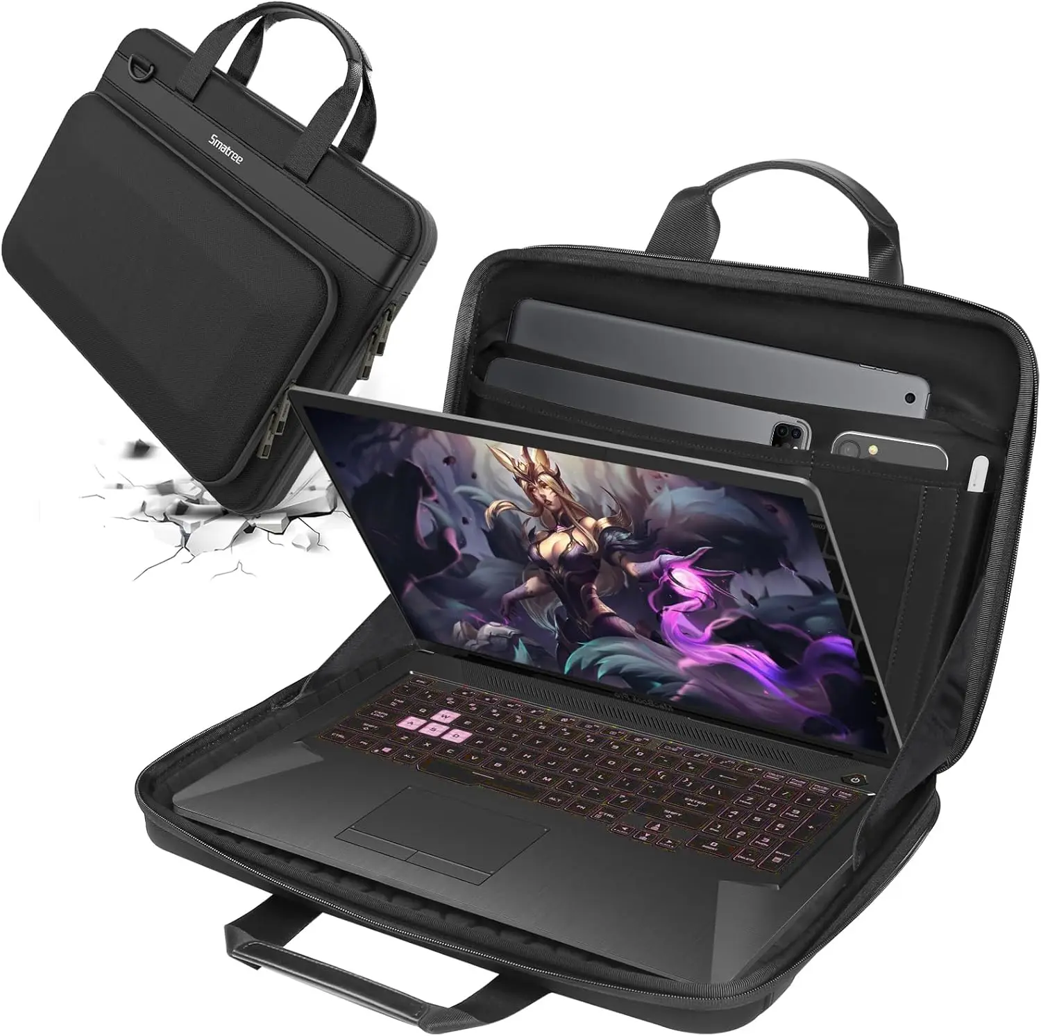 

Heavy Duty Hard Sleeve Case for 18 Inch Gaming Laptop, Waterproof Handbag A800XL