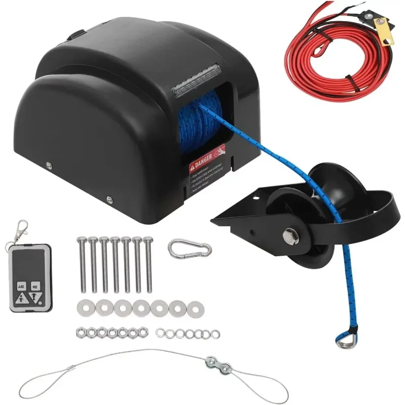 12V Electric Anchor Winch AC 45 Model Action Union for Freshwater Automatic Anchor Release 21kg Anchor Weight Yacht & Ship Use