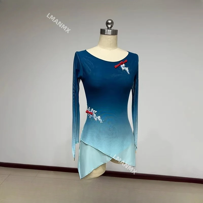 

Classical dance practice clothes, gradient art examination performance, ethnic dance, gauze clothes, adult class tops