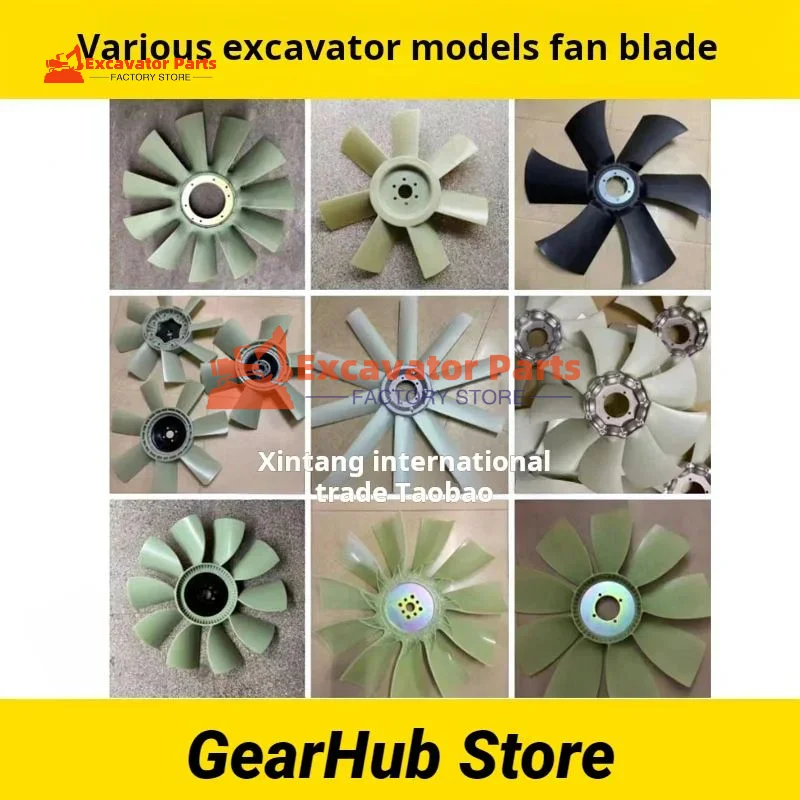 For Liugong CLG Foton Lovol FR Ishikawa Ward longking 60 65 Fan blade yanmar VIO 4TNV94 Engine Excavator Parts