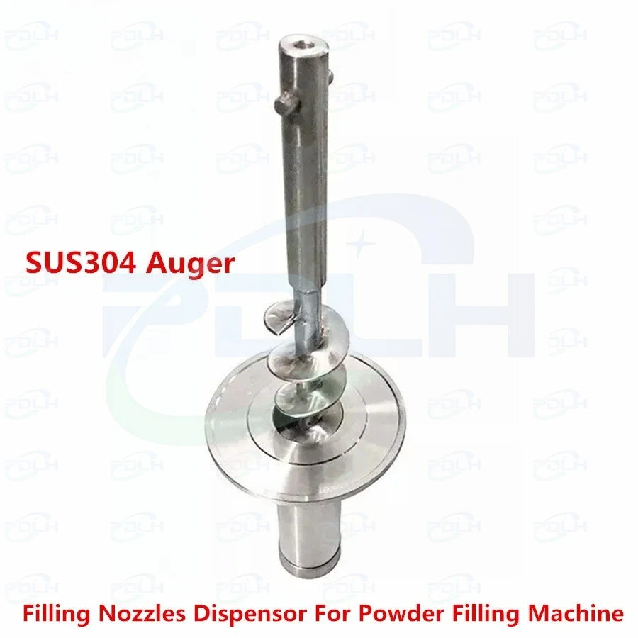 Accessories Parts of The Auger Powder Filling Machine SUS304,Screw Rod Dispenser Of Powder Filler From 5-5000g Filling Nozzle
