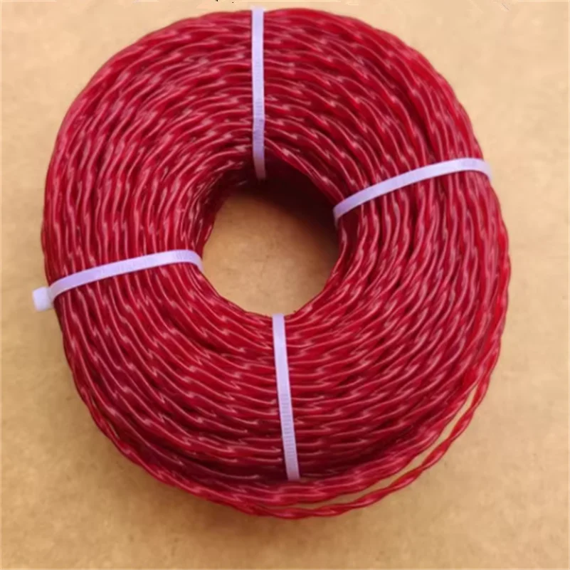 3MM Grass Cutter Accessories Sawtooth  Fried Dough Twists Nylon Rope Drass Trimmer Line 50M/LOT